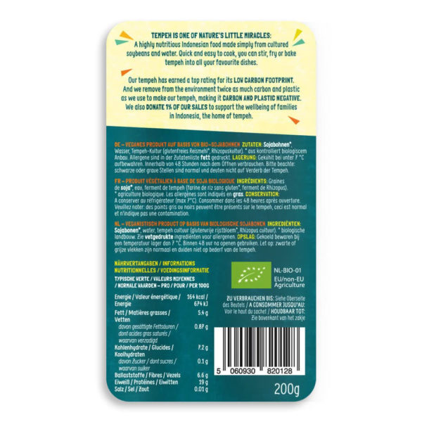 Better Nature vegane 100% BIO Fleischalternative aus Tempeh von Sojabohnen – 6x 200g Packungen leckere pflanzliche Alternative – Bild 3